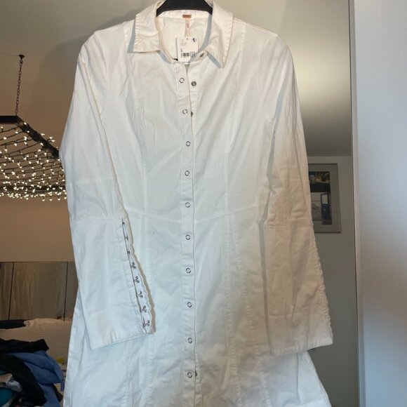 Free People Thea Mini Dress in Ivory S - Picture 12 of 12